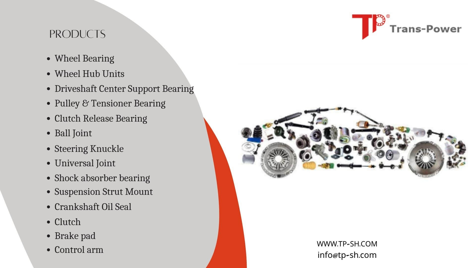 Trans power auto bearing spare parts manufactrurer